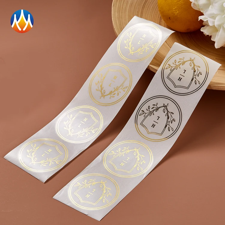 TRANSPARENT INSIGNIA ICON WATERPROOF VINYL SELF ADHESIVE ROUND PVC LABEL STICKER