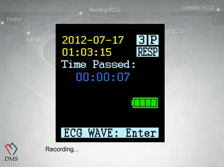 DMS ECG LCD Holter Monitor For Heart Electrocardiogram 12 Lead 10 Electrodes With CadioScan 12.Net Software