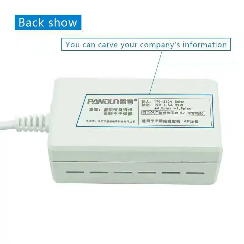 Разветвитель POE для камеры видеонаблюдения, блок питания, 15 В/24 В/48 В