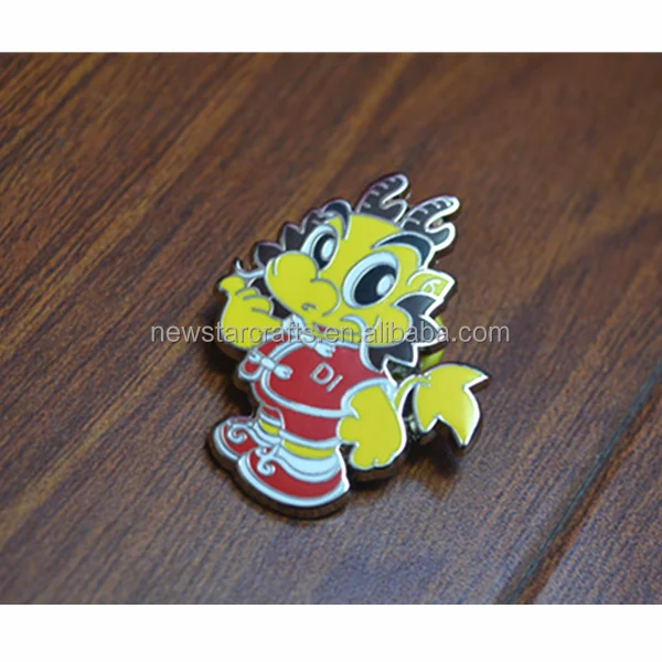 children metal butterfly clutch pin back hard enamel pin for Advertising