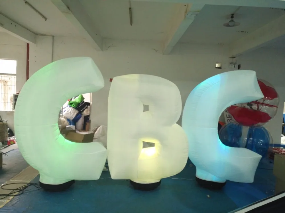 Заводская рекламная светодиодная подсветка с большими надувными цифрами и буквами надувной алфавит для дня рождения