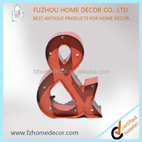 Vintage style rustic color Free standing metal letters and numbers