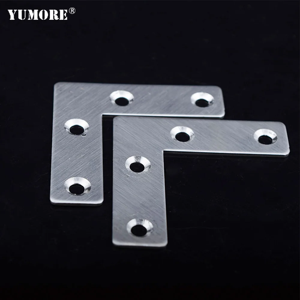 Fashion heavy duty iron stainless steel two holes wall stands structural angled table leg L brackets