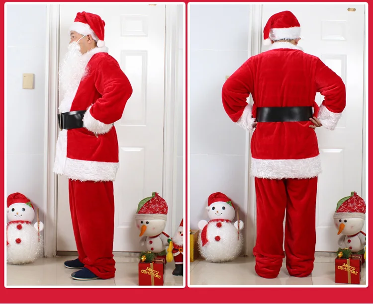 
Velvet Plush Fat Suit Costume for Santa 
