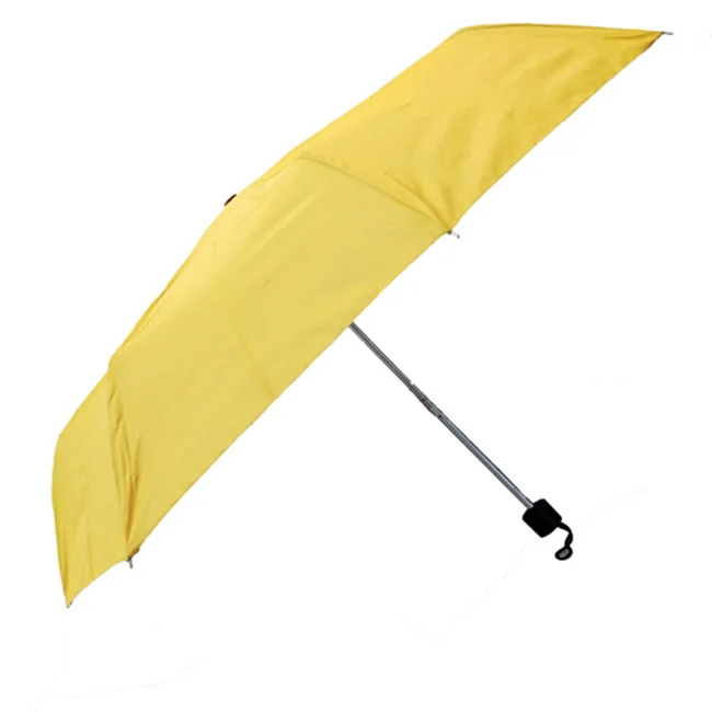 folding yellow umbrella cheap umbrella 3 fold promotion Low price umbrella with custom logo