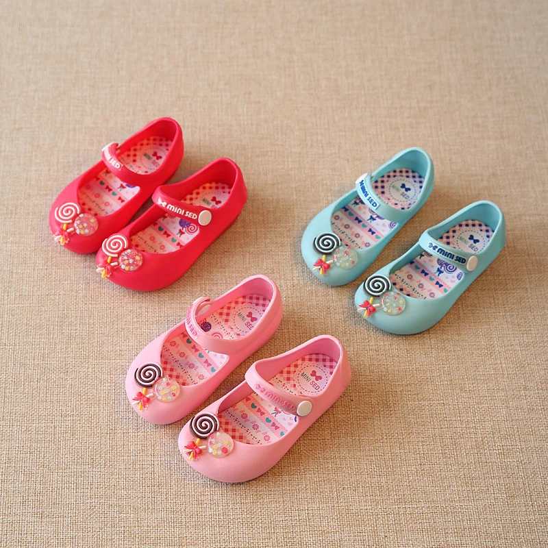 Lollipop cream smell 3 colors kids girl mini melissa jelly shoes