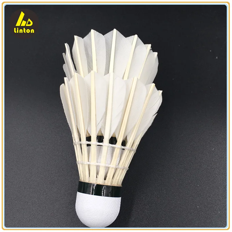 Hot sales linton most durable goose feather badminton shuttlecock