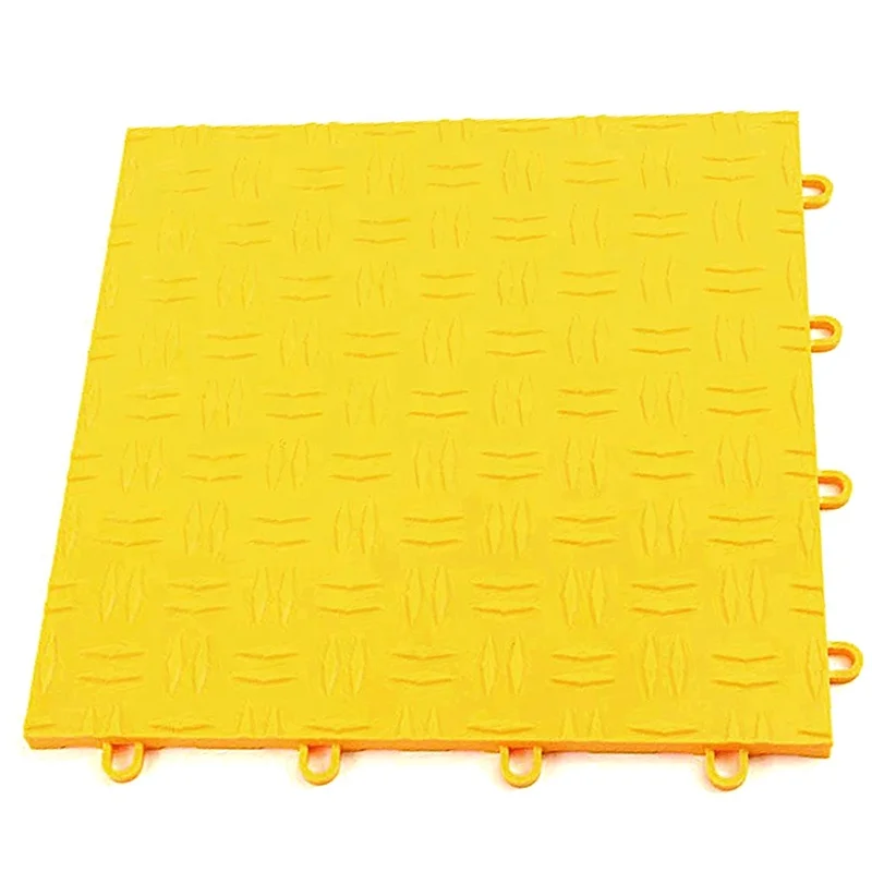 Желтая противоскользящая сцепляющаяся напольная плитка для профессионального использования в помещении, 12 х12 дюймов