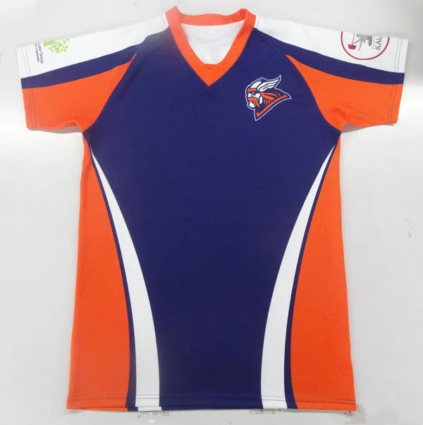 OEM rugby jersey in tight dye sublimation printing jerseys 100% polyester