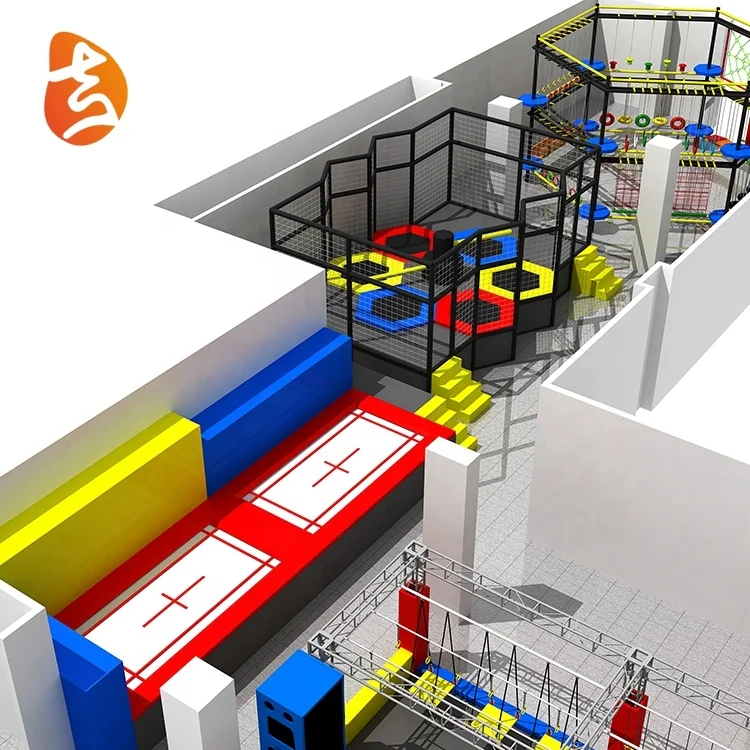 Professional indoor jump bed popular commercial children and adults trampoline park equipment set