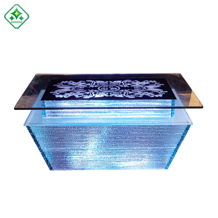 
China Hot sales Remote Control Bar KTV Hotel Room Led Table Long Square Tea Bar Table Bar table Unique creation 