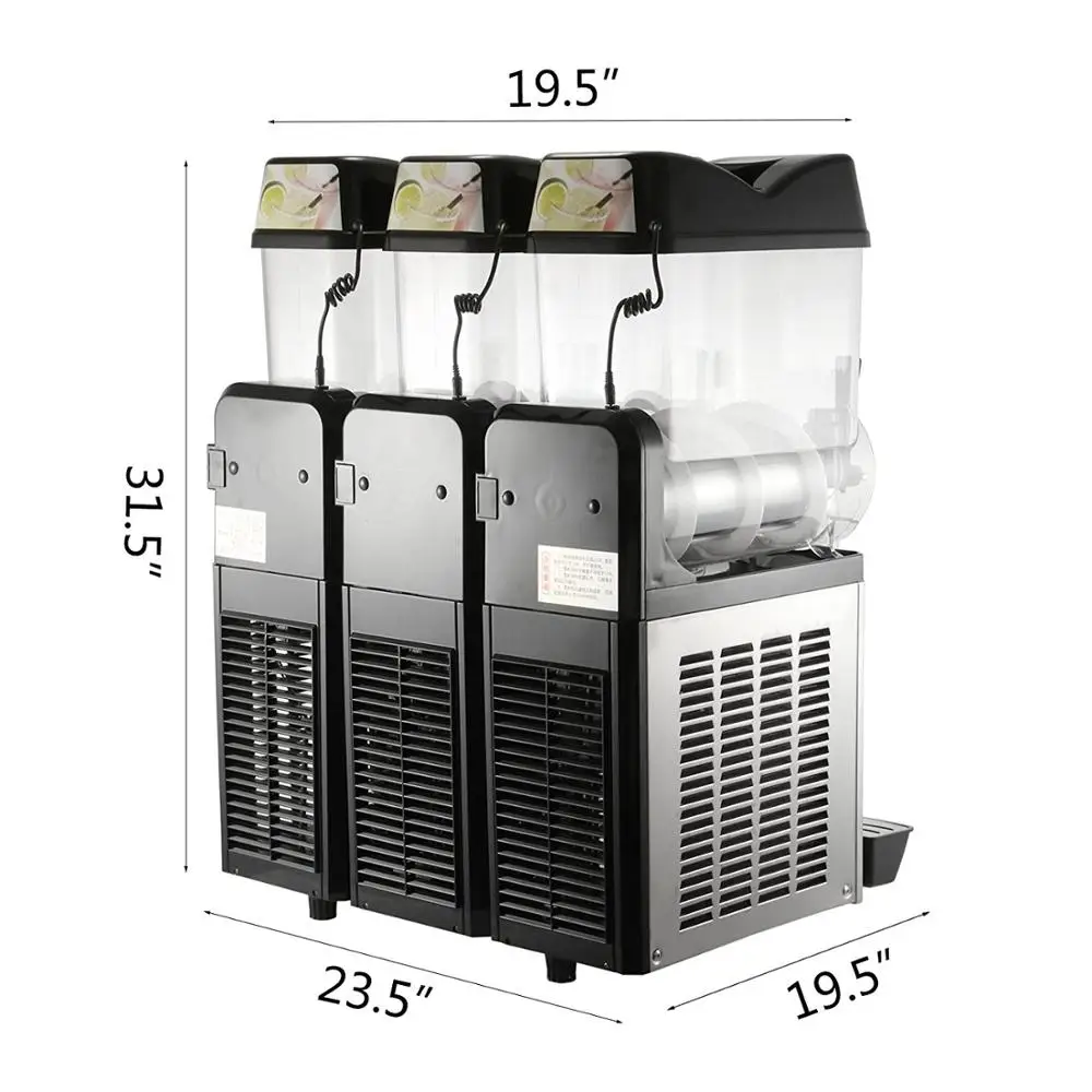 
New Design 3 Tanks Slush Machine for Shopping Mall Use 