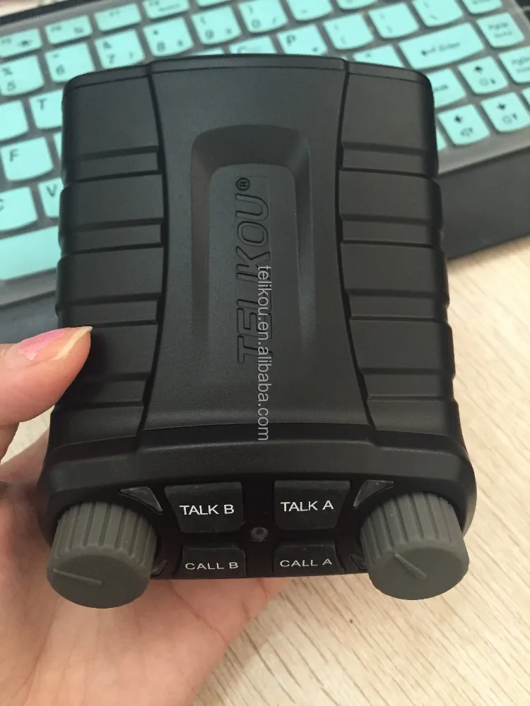 TELIKOU BK--201 Dual channel Belt pack XLR-3 Intercom Loop Through Connector, compatible with RTS dual channel belt pack