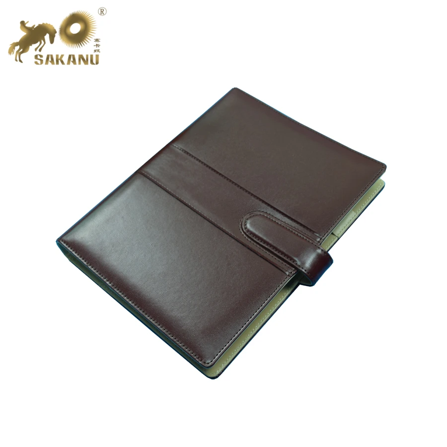 Custom A5 loose leaf notebook, metal 6 rings binder notebook leather