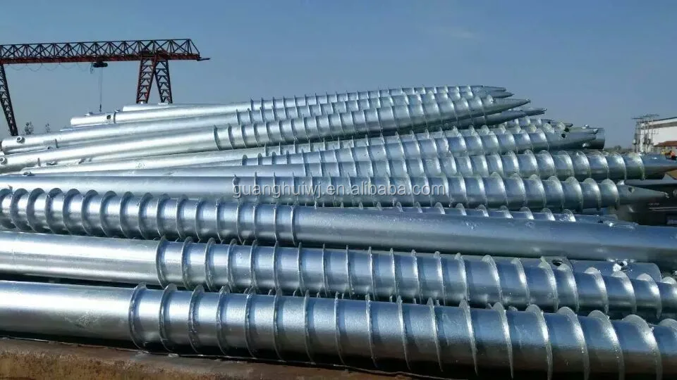 Metal high quality solar use galvanized ground screw piles for sale