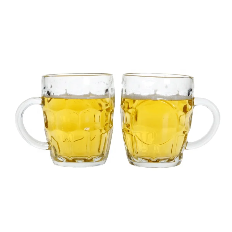 Oktoberfest Style Dimpled Stein 1L capacity Glass Beer Mug