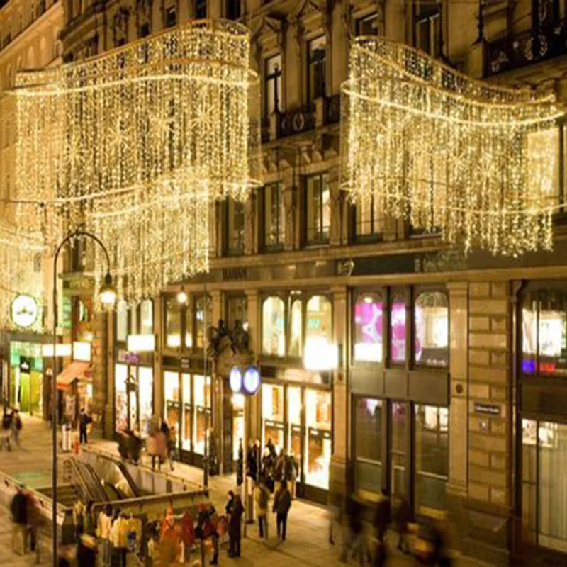 Outdoor LED Large Christmas Motif Across Street Lights for City Commercial Xmas Decoration