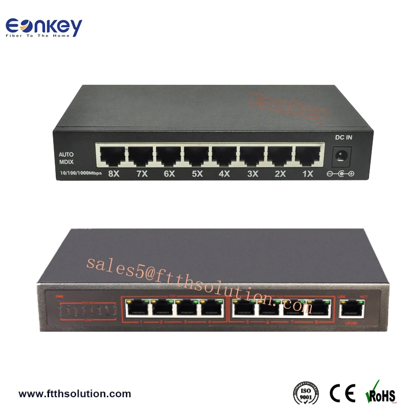 
Eonkey PCB FTTH 12 ports FDB Outdoor distribution box with 8 port poe switch 