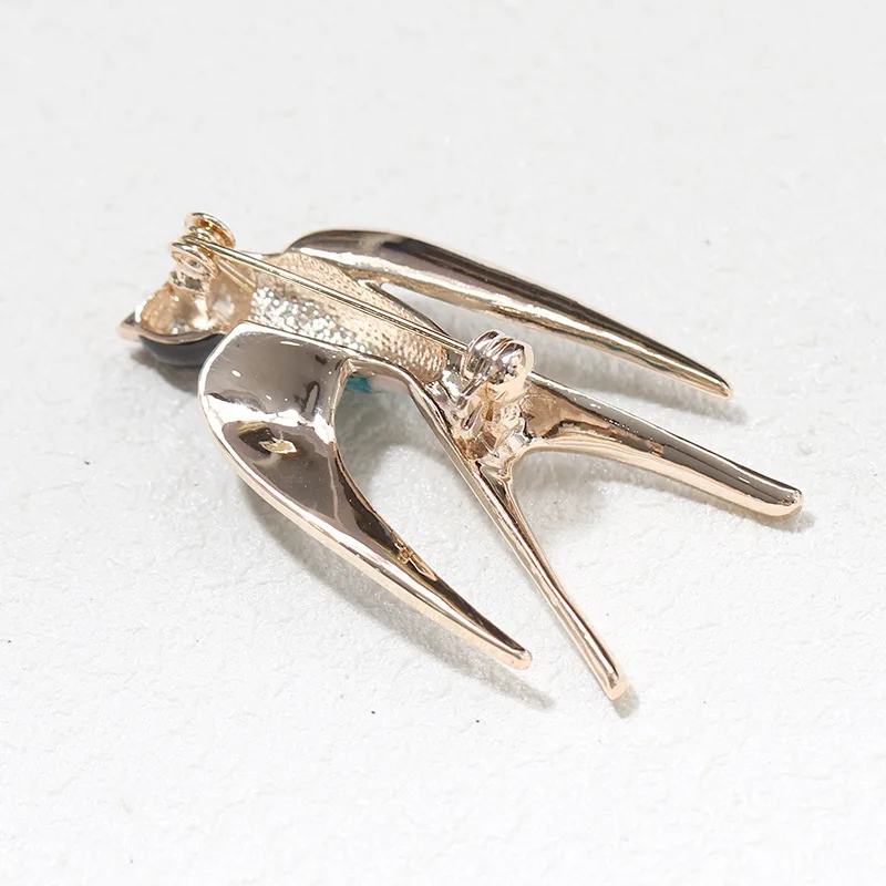 ali express hot selling enamel bird swallow brooch pin in stock wholesale