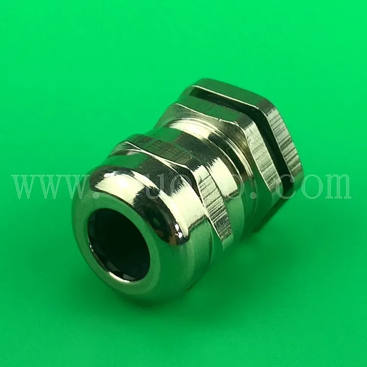 OUORO IP68 ROHS PG9 (4-8mm) waterproof Metal Nickel Planted Brass Cable Gland