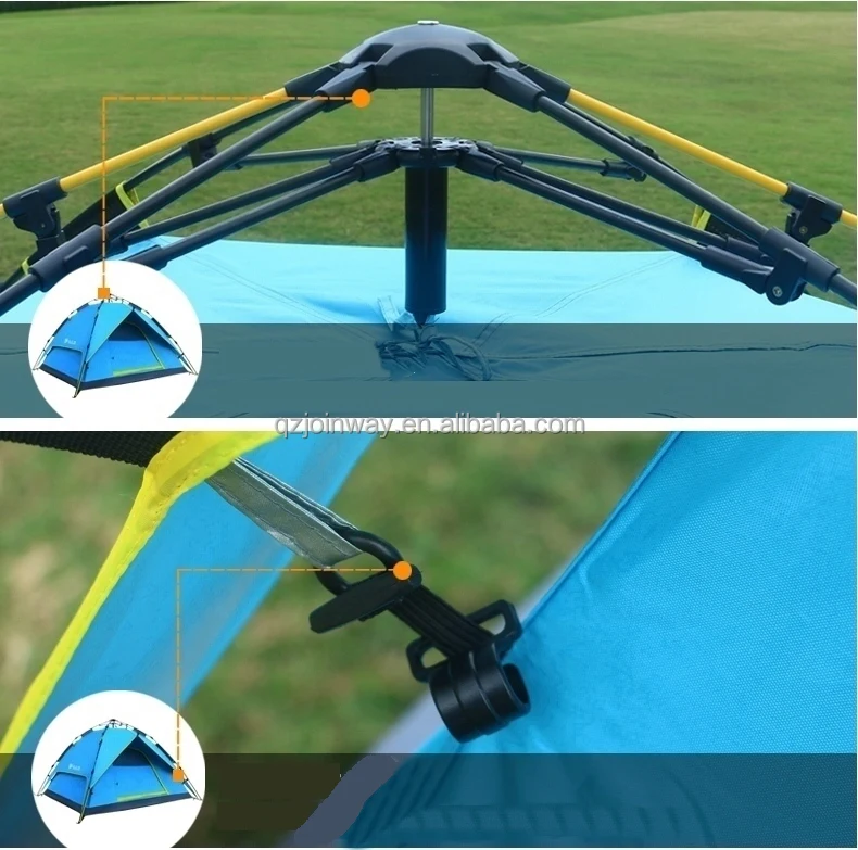 JWJ-048 Outdoor multipurpose double layers automatic camping collapsible beach shade tent