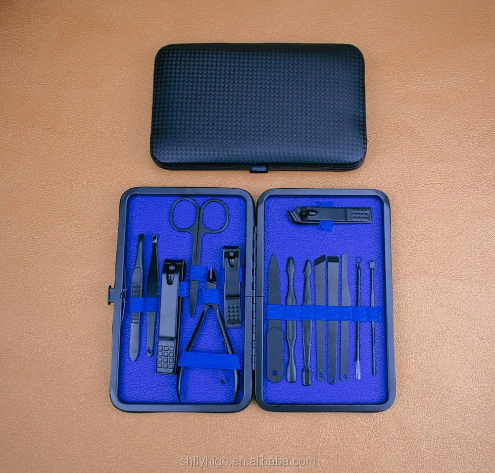 high quality 10 pcs carbon steel manicure kit for business man