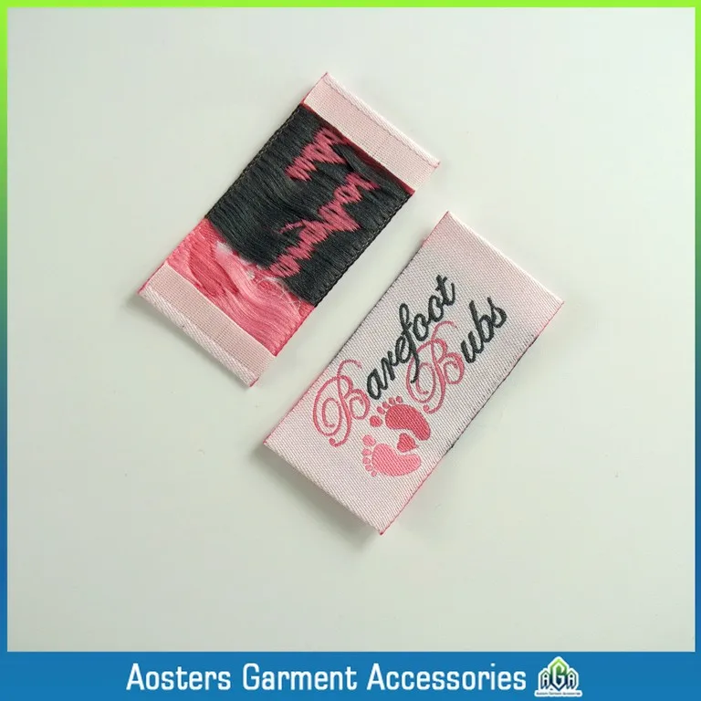Best quality soft fold garment woven neck label custom woven labels for clothing
