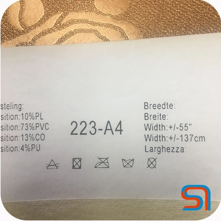 
faux leather wall panels Pretty Rose Pattern PVC Synthetic Leather 