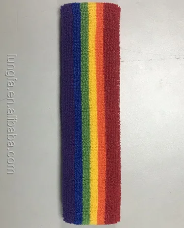 Sport Rainbow Colorful Heavy Terry customize headbands