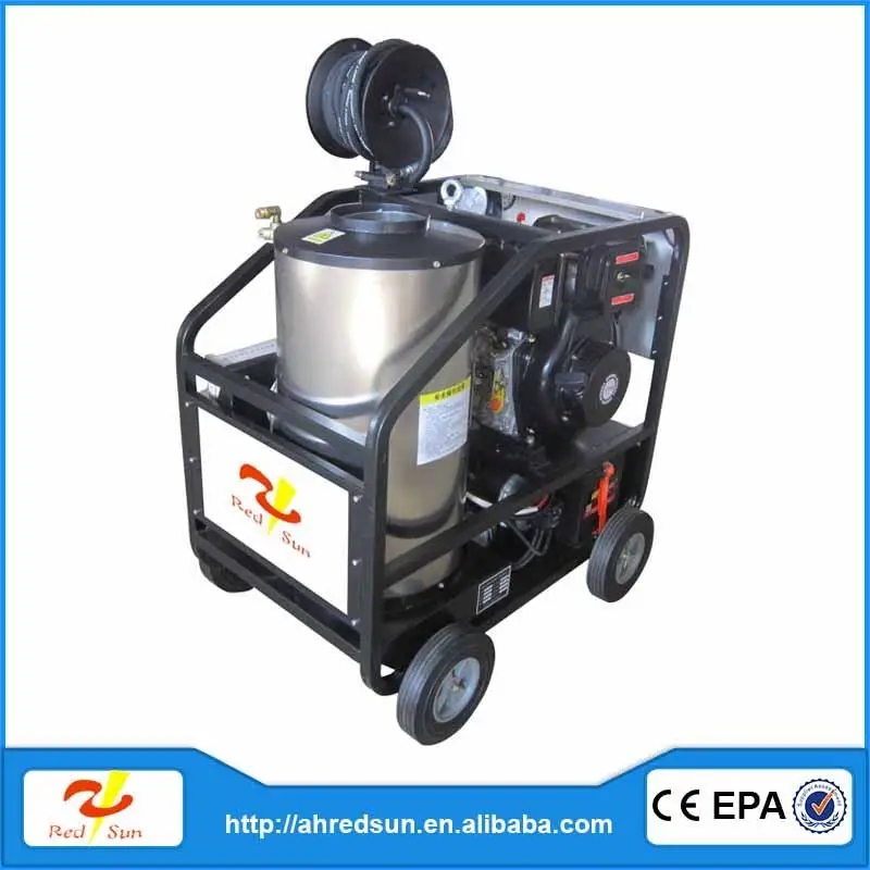 10HP diesel hot water high pressure washer with hose reel