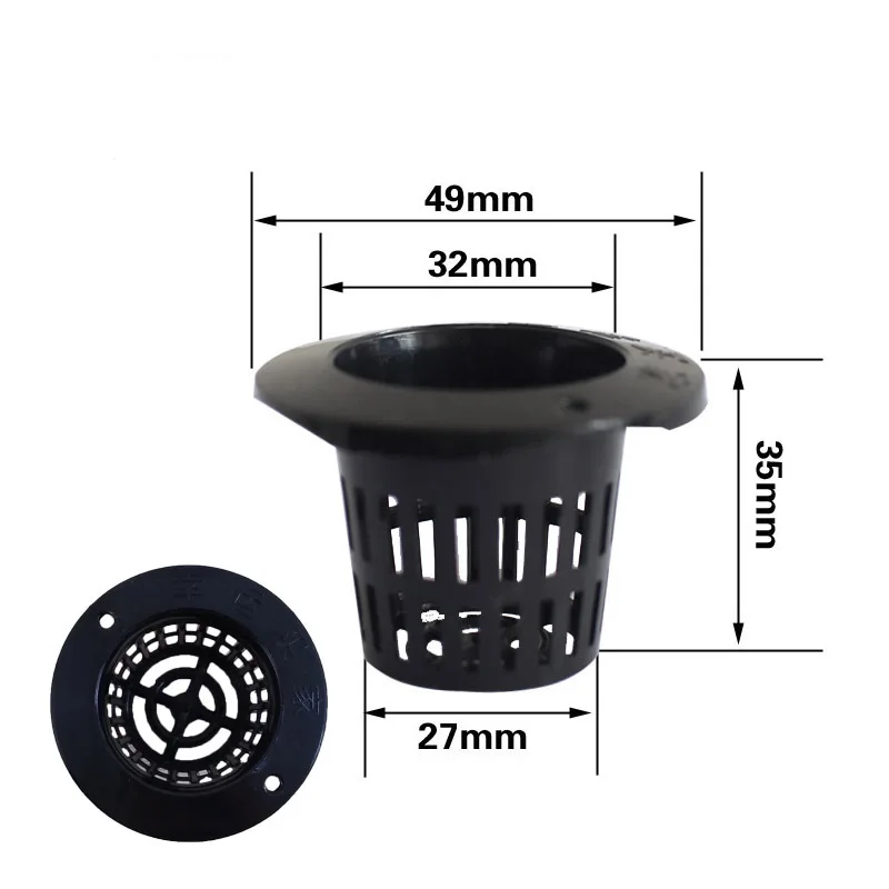 Agriculture Greenhouse Household Gardening White And Black Plastic Hydroponic Pots