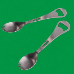 multifunctional patented beer spoon in stock for instant shipping 3-in-1 function spoon fork bottle opener