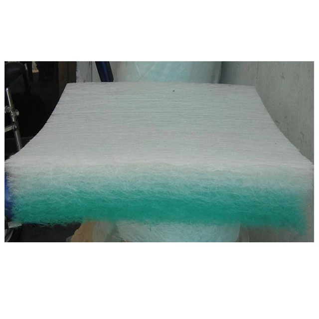 Paint stop filter media for spray booth