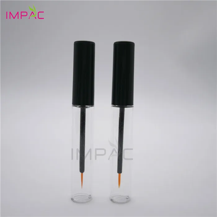 small fancy makeup cylinder clear plastic empty eyeliner bottle 4ml