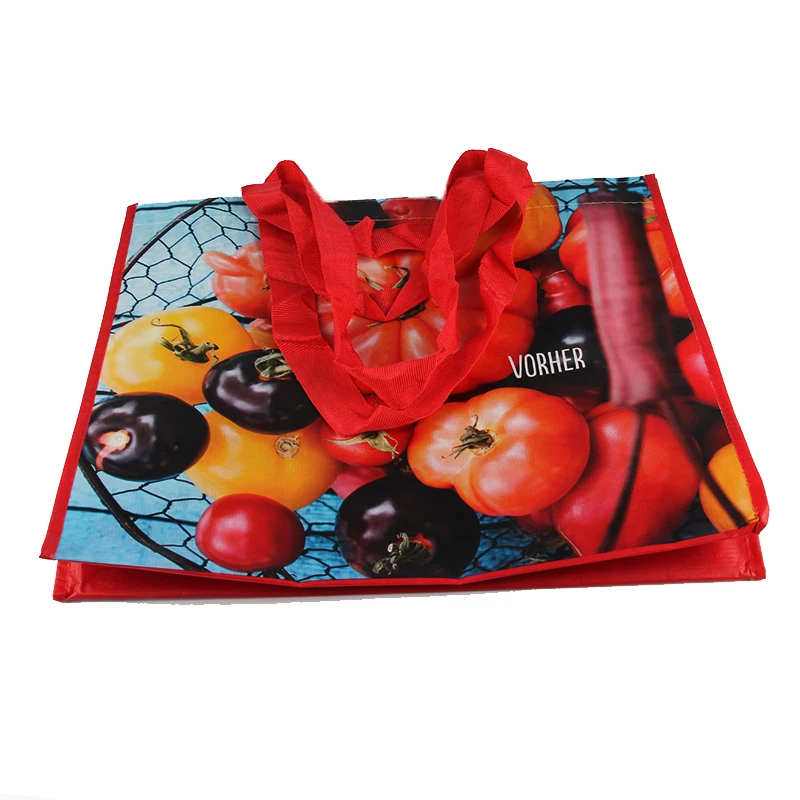 German Supermarket eco friendly promotional factory produce Hot sale 4 handles RPET tote bag for shopping