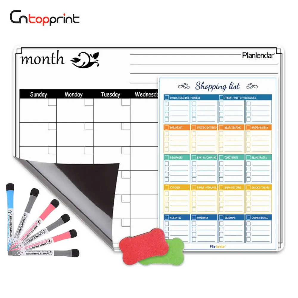 Dry Erase Grocery Weekly Magnetic To Do List