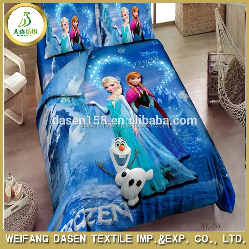100% cotton reactive print bedding fabric with new frozen land design