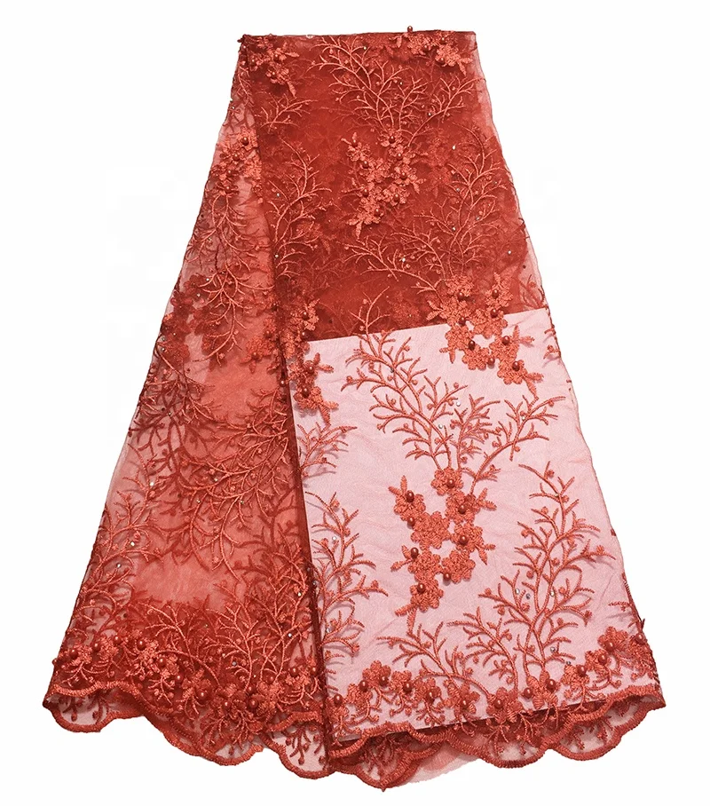 wholesale China high quality material african net embroidery lace fabric