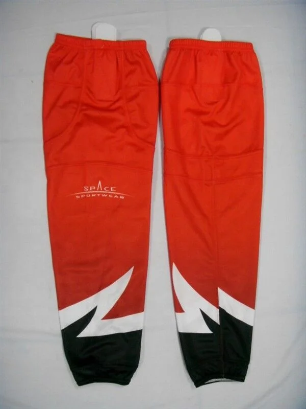 Navy blue and pink ribbon Ice Hockey Socks custom hockey socks with coolmax