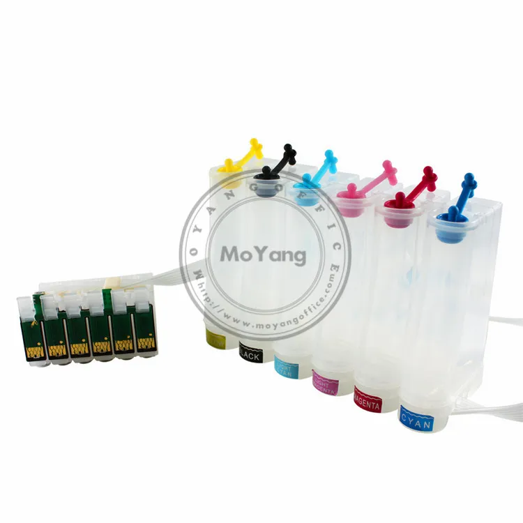MoYang CISS T0791 с многоразовым картриджем совместимым принтером Epson Stylus Photo1400 handic1430 1500 Вт PX710W PX720WD