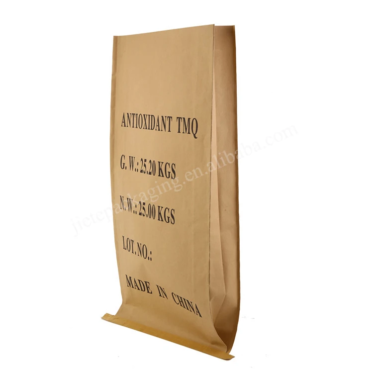 Industrial use cheap white kraft paper plastic compound bag sacks for cement,tile adhesive and mortar