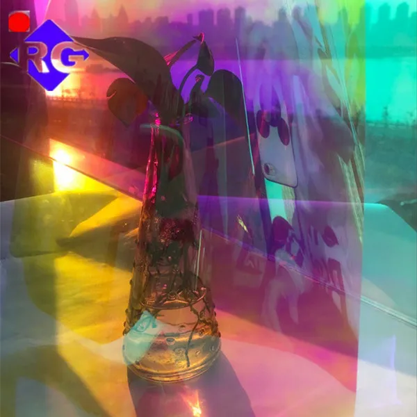 22 Micron Thickness Red Blaze 3m Quality Colorful Dichroic Magic Iridescent Vinyl Film Plastic