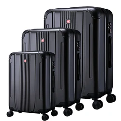 Stock 3pcs ABS&PC hard shell suitcases trolley luggage sky travel luggage sets