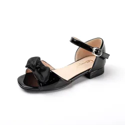 Сандалии для девочек модная одежда для девочек на высоком каблуке покроя «принцесс», детская обувь