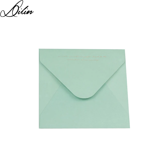 15.5X15.5cm Customized made gold stamping color paper square envelopes for business greeting card