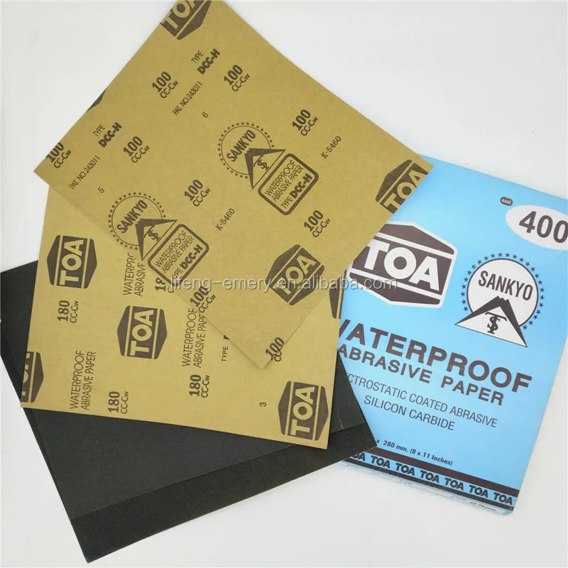 Electro coated abrasive paper silicon carbide waterproof sand paper factory direct sale