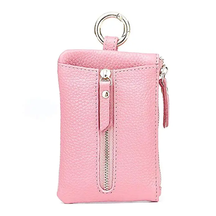 Womens Leather Key Case/Zipper Coin Purse/Card Holder Wallet