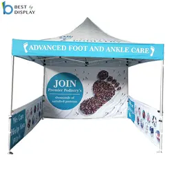 Pop up gazebo for promotional event advertising tent