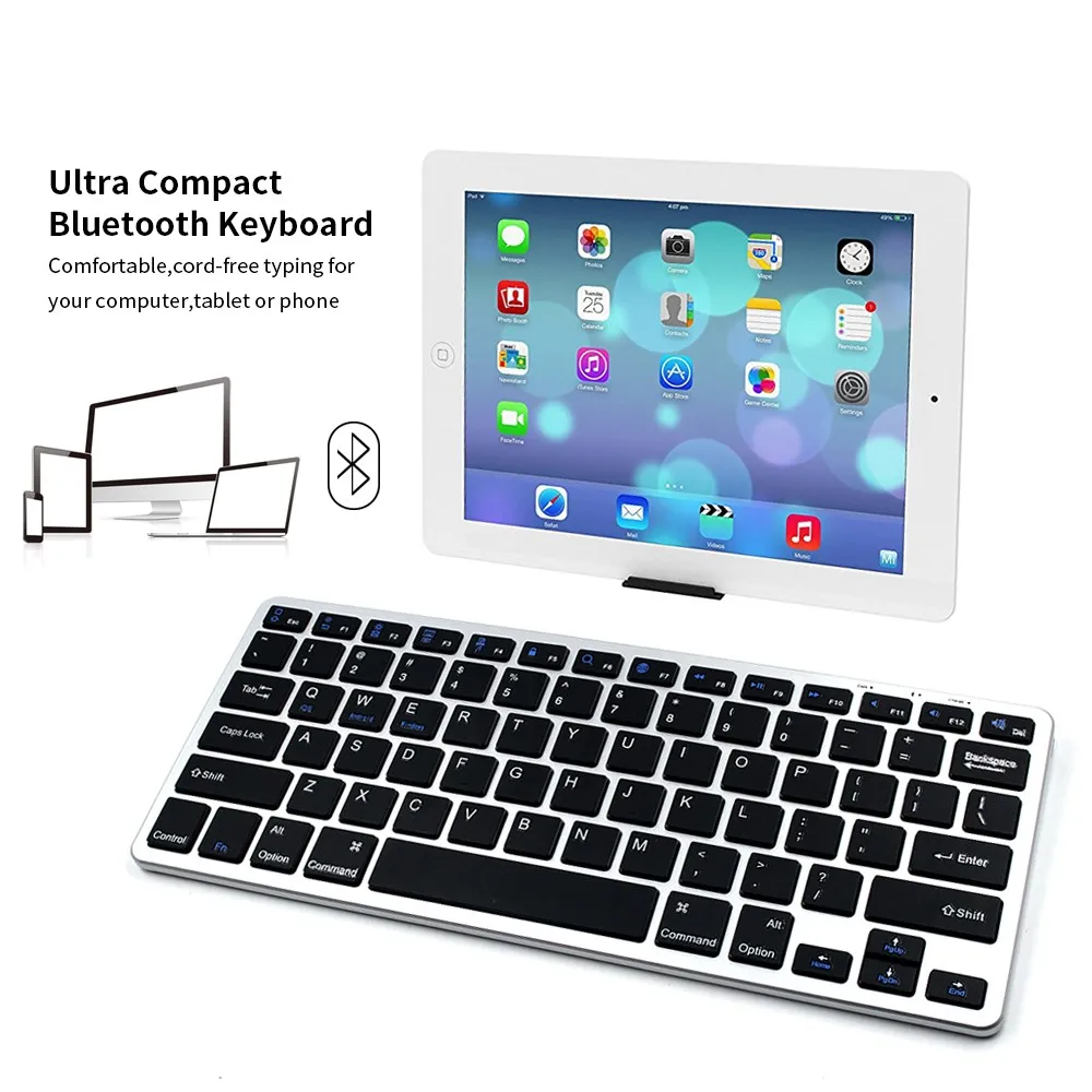 Лучшие 78 Ключи беспроводной русский портативный арабский язык Bluetooth клавиатура