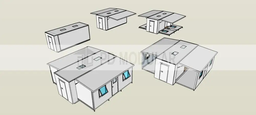 20-foot customized  foldable  expandable container house